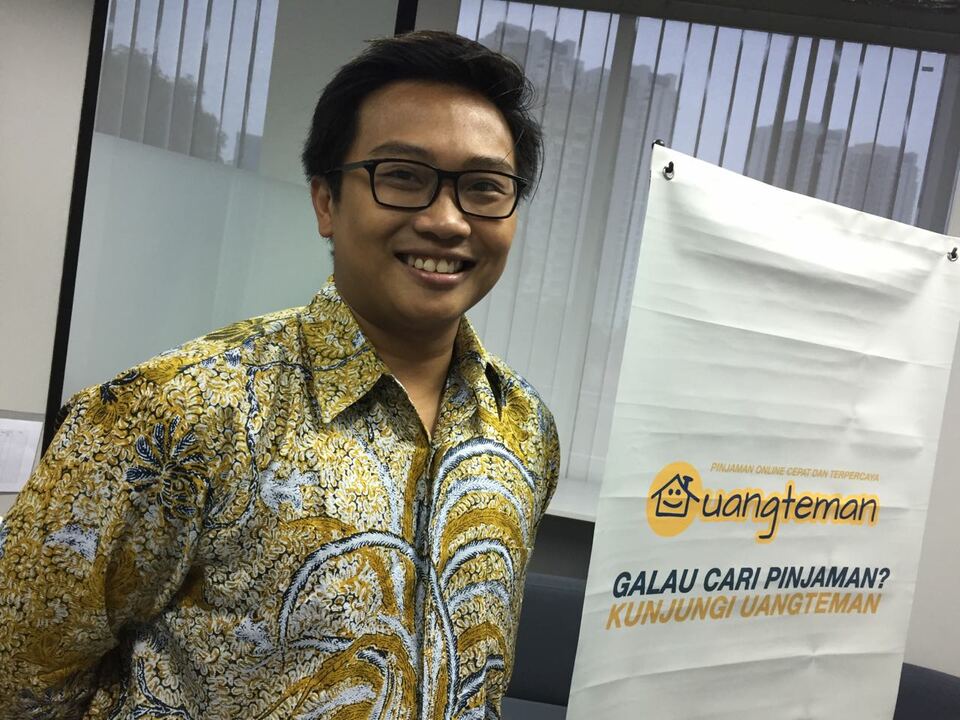 Aidil Zulkifli, Digital Alpha Indonesia CEO, the company behind fintech UangTeman after an interview with Jakarta Globe on Wednesday (14/12). He said he wants to triple Uangteman's loan disbursement next year. (JG Photo / Tabita Diela)