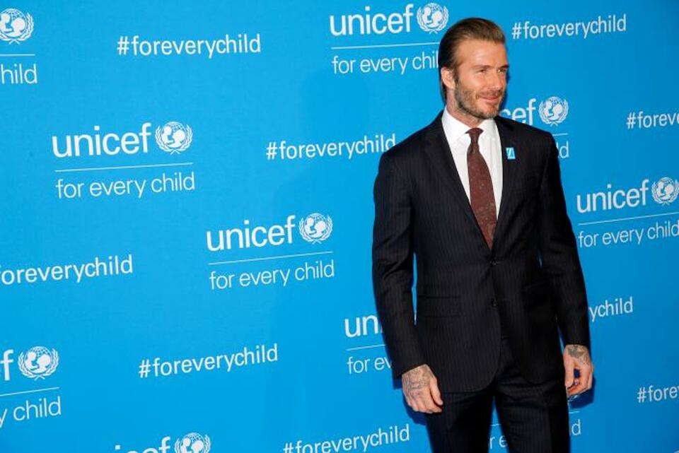 David Beckham attends the Unicef 70th anniversary event at the United Nations headquarters in Manhattan, New York City, on Dec. 12, 2016.  (Reuters Photo/Andrew Kelly)