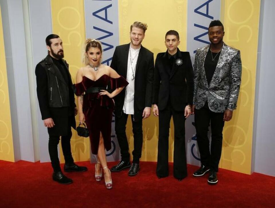 Pop group Pentatonix arrives at the 50th Annual Country Music Association Awards in Nashville, Tennessee, US, November 2, 2016. (Reuters Photo/Jamie Gilliam)