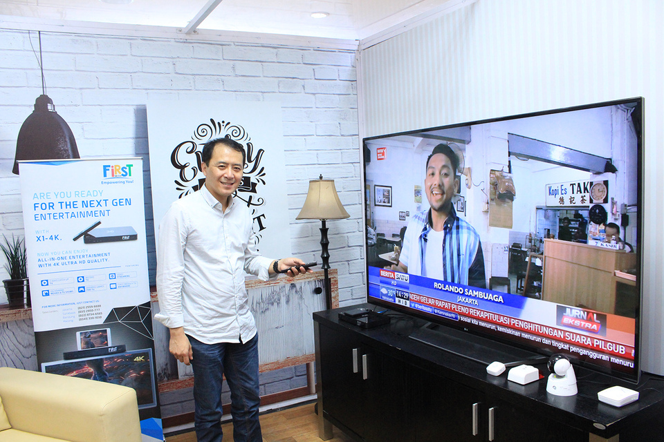 President director of Lippo Cikarang Toto Bartholomeus poses on the sidelines of First Media's 7th 'NeXt Gen Experience' in Lippo Cikarang, West Java. (ID Photo/Emral)