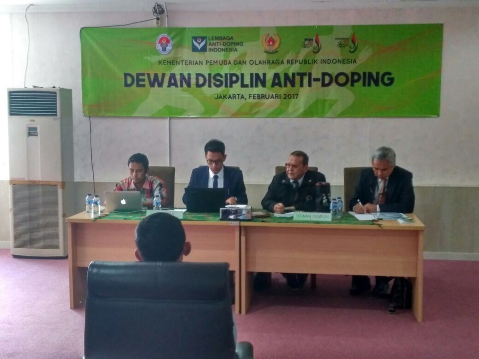 Indonesia's Disciplinary Board for Anti-Doping is questioning from Monday (13/02) to Friday 14 athletes who allegedly used illegal substances during the 19th National Sports Week, or PON XIX. (Photo courtesy of Sports Ministry)