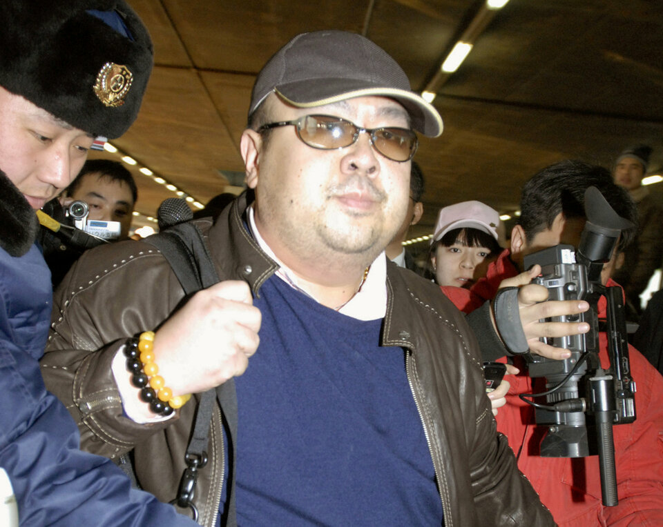 Kim Jong-nam arrives at Beijing airport in Beijing, China, in this photo taken by Kyodo February 11, 2007. (Reuters Photo/Kyodo)