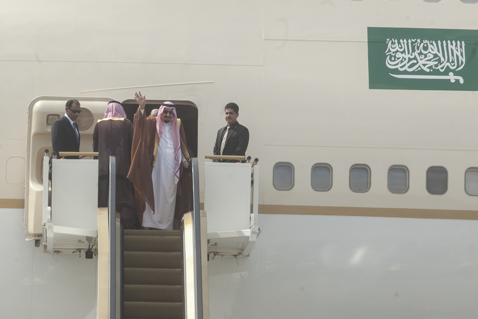 King Salman bin Abdulaziz Al Saud of Saudi Arabia ended his eight-day vacation in Bali on Sunday (12/03). (Antara Photo/Muhammad Adimaja)