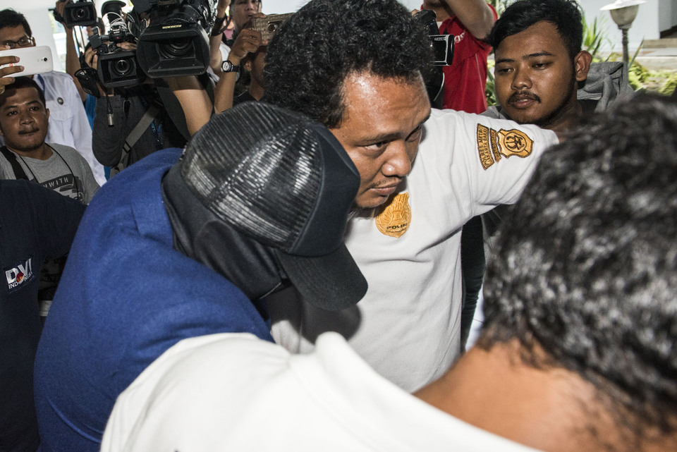 Dangdut singer Muhammad Ridho Rhoma will remain in custody for 20 days, after he was nabbed in a drug raid in West Jakarta on Friday (24/03). (Antara Photo/M. Agung Rajasa)