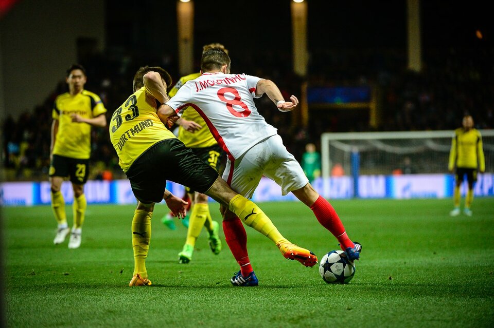Dortmund exits the Champions League 6-3 on aggregate against Monaco on Wednesday (19/04). (Photo courtesy of Twitter/AS Monaco)