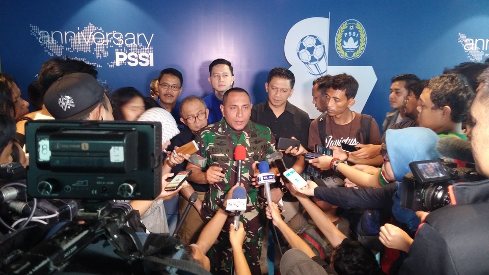 The Indonesian Football Association, or PSSI, will cooperate with the government to ensure all foreign footballers in the country's top-tier Liga 1 have proper work permits. (JG Photo/Amal Ganesha)