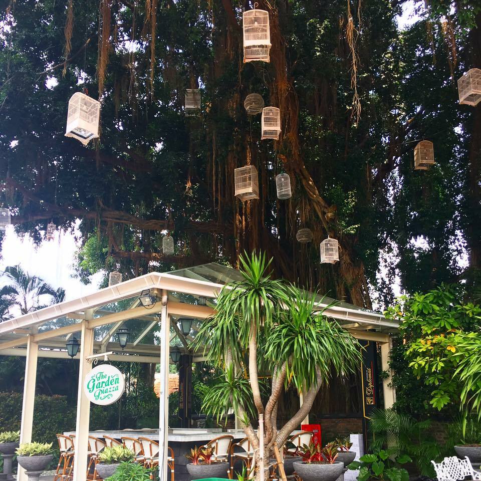 The garden concept bar at The Consulate Restaurant in Surabaya (East Java). The hanging bird cages above the bar gives the guests a beautiful scenery and a comfortable place to spend times with friends and families. (JG Photo/Diella Yasmine)