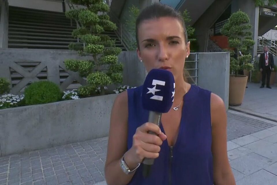 Eurosport journalist Maly Thomas. (Photo courtesy of Guillaume di Grazia's official Twitter account)