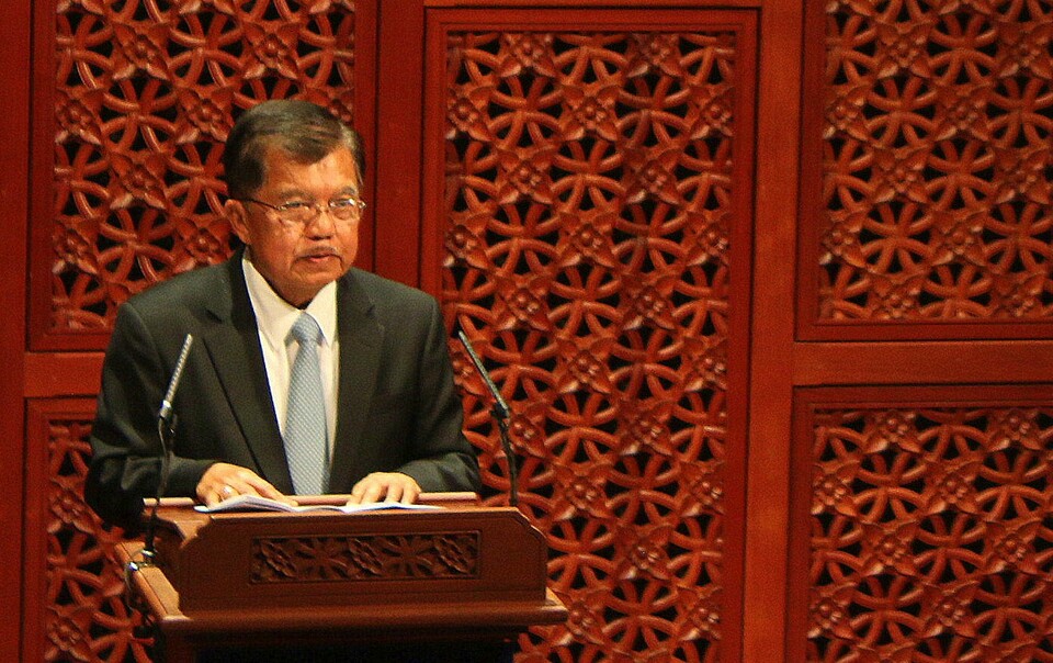 In a public lecture at the Oxford Center for Islamic Studies in England on Thursday (18/05), Vice President Jusuf Kalla said recent incidents of extremism and terrorism across the globe are the result of an incorrect interpretation of Islam.  (Photo courtesy of the Foreign Ministry)