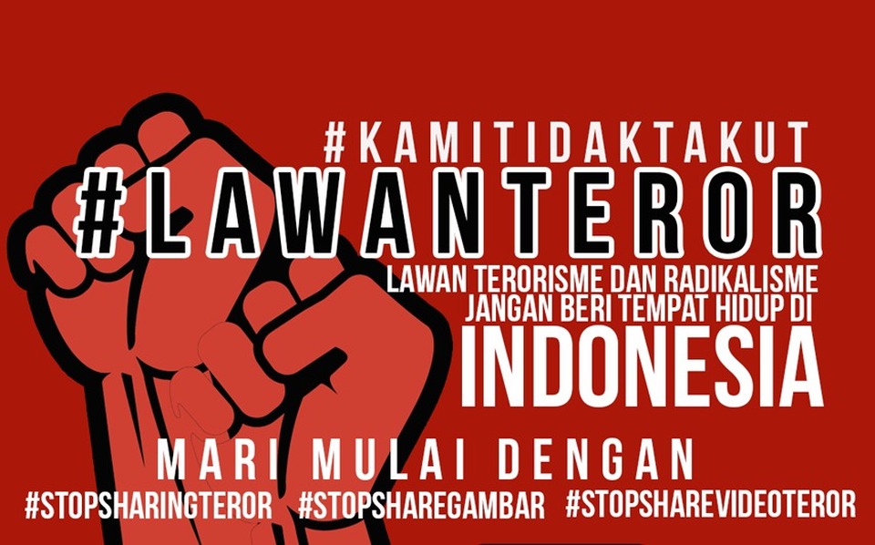 A call to stop spreading terror acts. (Indonesian Press Council)