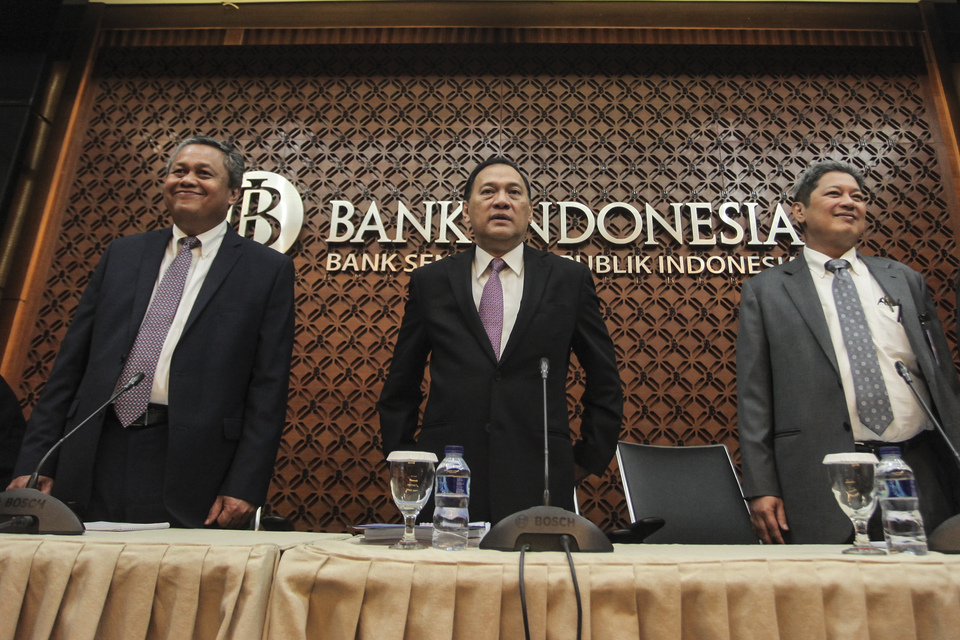 The incoming governor of Bank Indonesia, the country’s central bank, is expected to maintain stability of the macroeconomic and financial systems to support a sustainable economic recovery while also being supportive of  economic growth, economists said. (Antara Photo/Muhammad Adimaja)