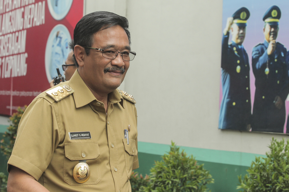 Jakarta Governor Djarot Saiful Hidayat will visit Moscow, Russia, in early August to participate in Festival Indonesia, an event meant to celebrate cooperation between the capital 'sister cities' of both countries. (Antara Photo/Muhammad Adimaja)