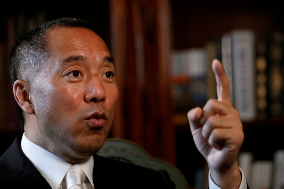 Facebook has taken down a page affiliated with China's highest profile fugitive, exiled billionaire Guo Wengui, and temporarily restricted his ability to post on his profile, citing violations of its community standards. (Reuters Photo/Brendan McDermid)