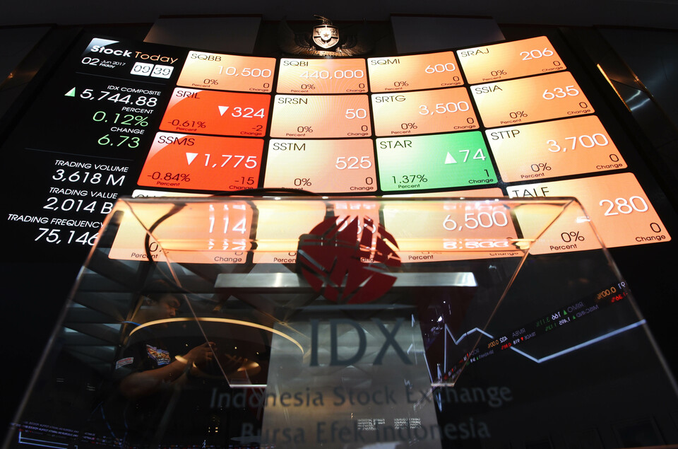 Concerns over rising global yields, higher oil prices and slowing growth at home drove the rupiah to its weakest in nearly two and half years on Tuesday (08/05). (Antara Photo/Akbar Nugroho Gumay)