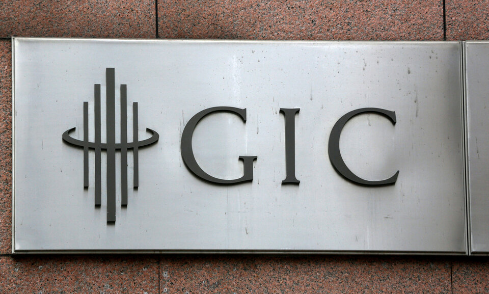 The logo for Singapore sovereign wealth fund GIC Pte Ltd, is seen on a building in Singapore. (Reuters Photo/Darren Whiteside)