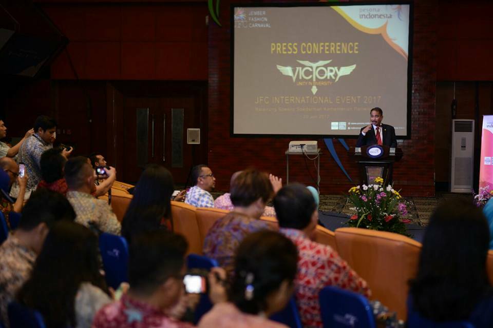 Press Conference for the National Discount Shopping Day, or HBD — held to celebrate the 72nd Indonesian Independence Day on Aug. 17. (Tourism Ministry Photo)
