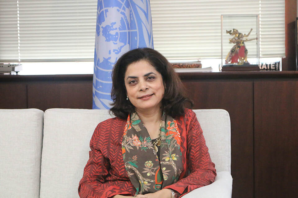 Anita Nirody, the new United Nations resident coordinator in Indonesia, said her work will focus on fostering closer partnerships with Indonesia to realize the country's potential to meet the Sustainable Development Goals framework and to engage with youth to boost national development. (Photo courtesy of United Nations)