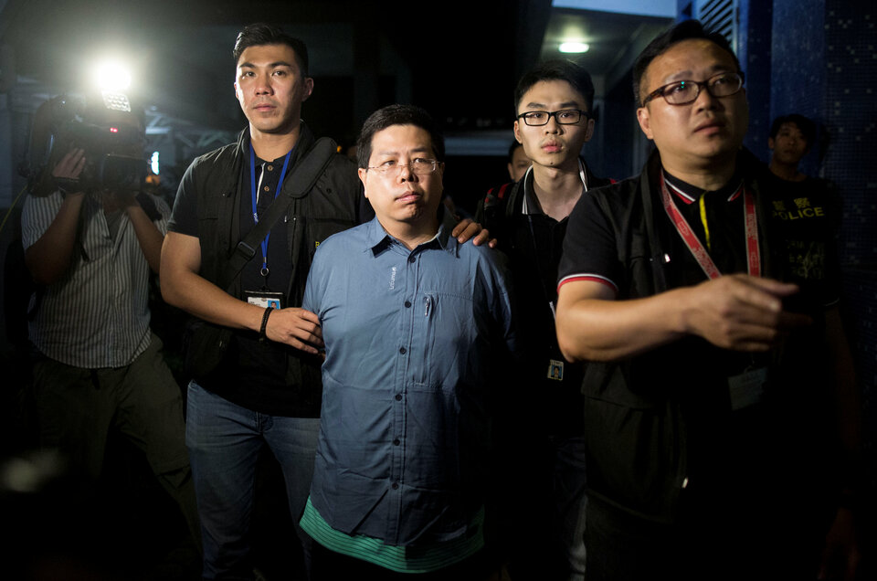 Hong Kong police said on Tuesday (15/08) they had arrested a prominent member of the opposition Democratic Party for 'misleading police' after he claimed he had been assaulted and illegally detained by mainland Chinese agents in the city. (Reuters Photo)