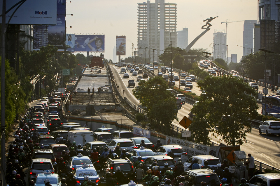 Traffic congestion on Jalan MT Haryono, East Jakarta(JG Photo)