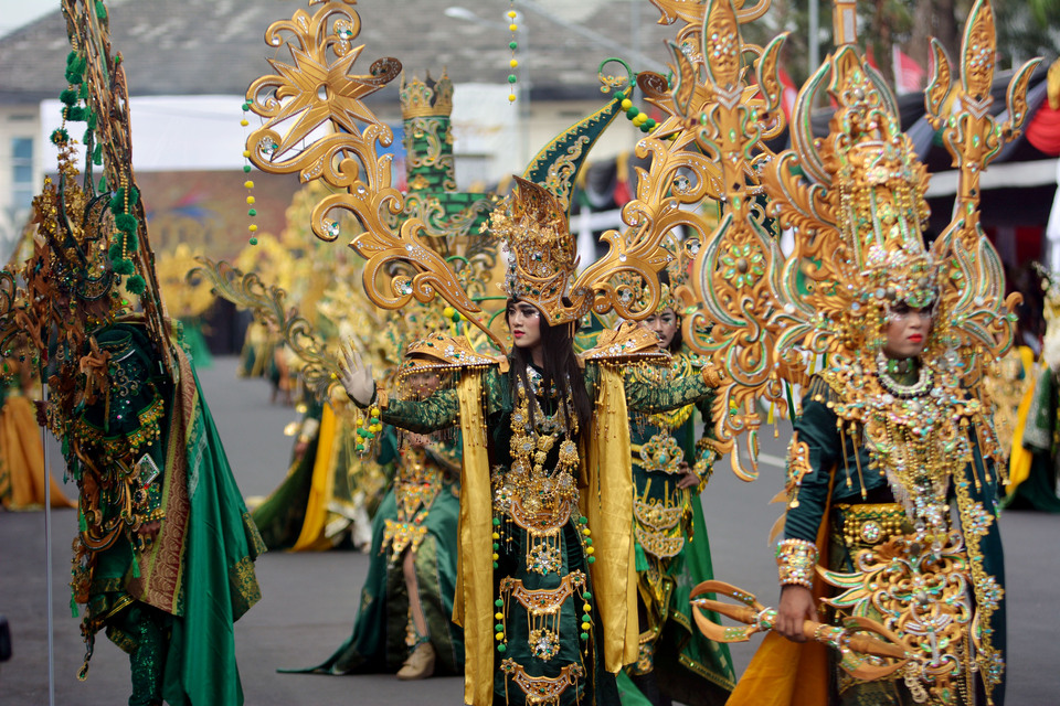 Hotels in Jember, East Java, were fully booked during the 2017 Jember Fashion Carnival 2017 on Aug. 9-13. (Antara Photo/Seno)