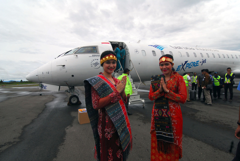 Activity at Silangit International Airport in Tapanuli, North Sumatra, has increased since its rapid development this year, the Ministry of Tourisma said in a statement on Sunday (03/12). (B1 Photo/Lucky R.)
