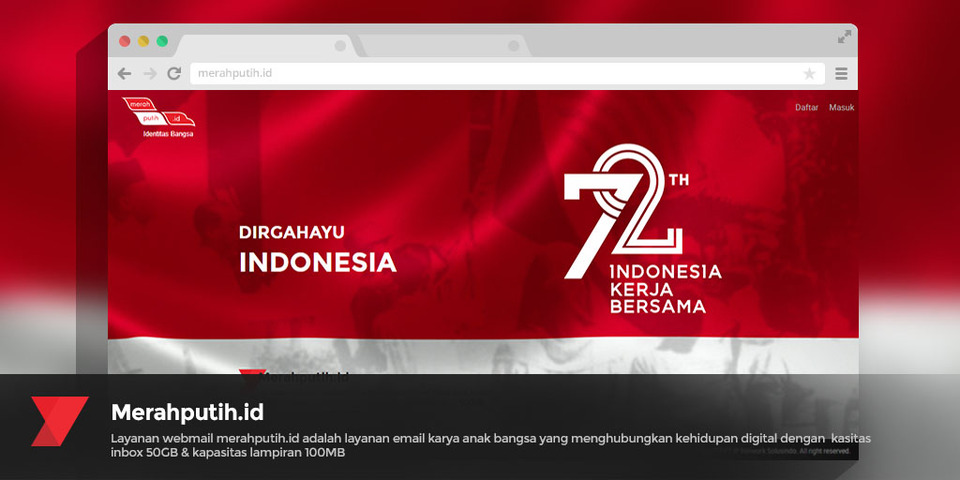 Screenshot of the Merahputih.id landing page.