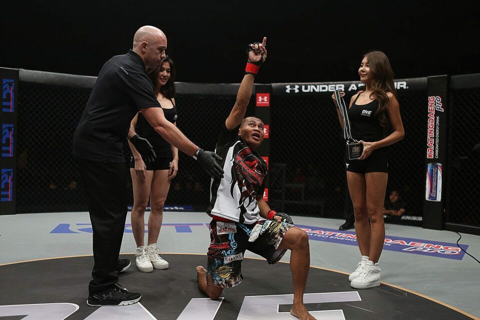 Adrian 'Papuan Badboy' Matheis in the cage. (Photo courtesy of ONE Championship)