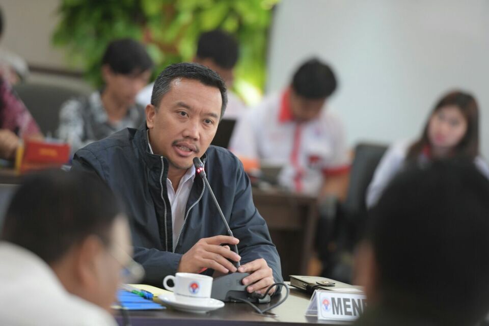 Sports Minister Imam Nahrawi is considering restructuring ministry operations sub-agencies after a thorough evaluation following Indonesia's terrible performance at the 2017 SEA Games in Malaysia last week. (Photo courtesy of Sports Ministry)