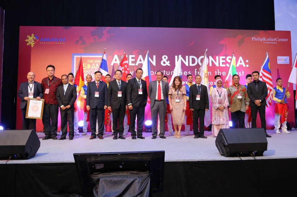 Speakers at the Asean Marketing Summit in Jakarta on Thursday (07/09). (Photo courtesy of MarkPlus)