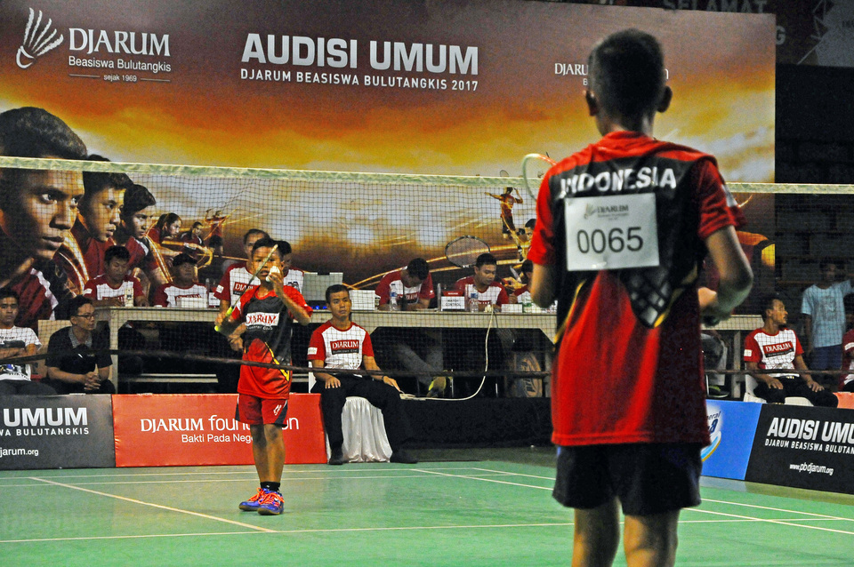 PB Djarum, one of the best badminton clubs in Indonesia, said that with the country's recent lackluster performance at the 2017 SEA Games, young shuttlers need role models to motivate them while training. (Antara Photo/Yusuf Nugroho)