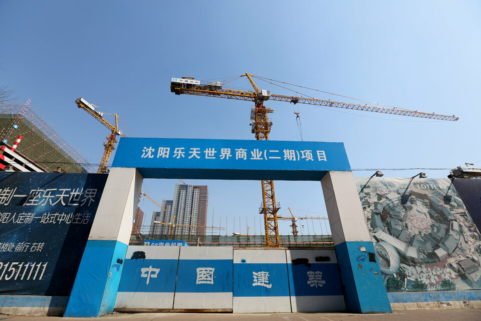 A construction site of a shopping mall of Lotte Group is seen in Shenyang in China's Liaoning province in this March 3, 2017 file photo. (Reuters Photo)