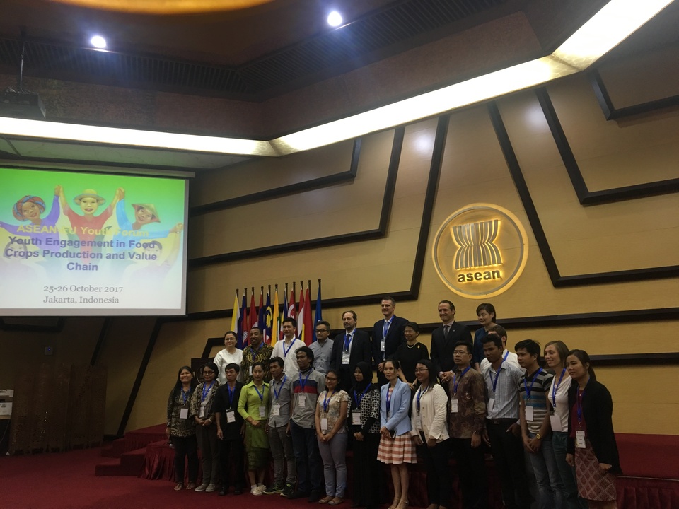 The Asean-EU Youth Forum on agriculture kicked off on Wednesday (25/10) at the Asean Secretariat in Jakarta. (JG Photo/Sheany)