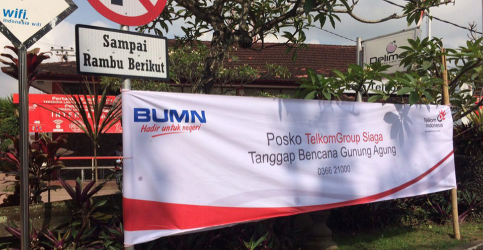 TelkomGroup Prepares The Anticipation of Communication Service Towards Mount Agung Eruption
