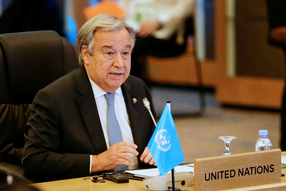 United Nations Secretary-General Antonio Guterres speaks during the 9th Asean UN Summit in Manila, Philippines, 13 November 2017. The Philippines is hosting the 31st Association of Southeast Asian Nations (Asean) Summit and Related Meetings from 10 to 14 November.  (Reuters Photo/Linus Escandor II)