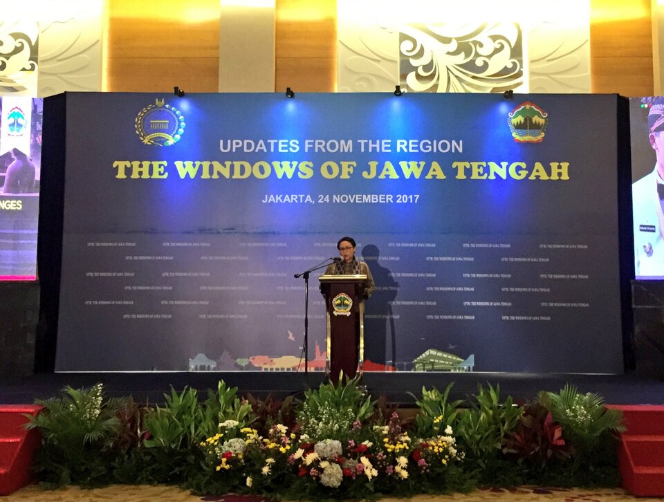 As part of the government’s effort to increase foreign investments to the country, the Ministry of Foreign Affairs on Friday (24/11) held an event in Jakarta to highlight and promote Central Java.(Photo courtesy of Foreign Affairs Ministry)