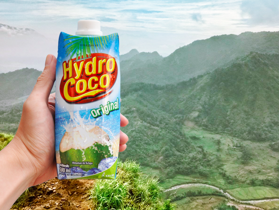 Kalbe Farma has partnered with the Ministry of Tourism to use its Hydro Coco brand to promote the Wonderful Indonesia campaign. (Photo courtesy of Facebook/Hydro Coco)