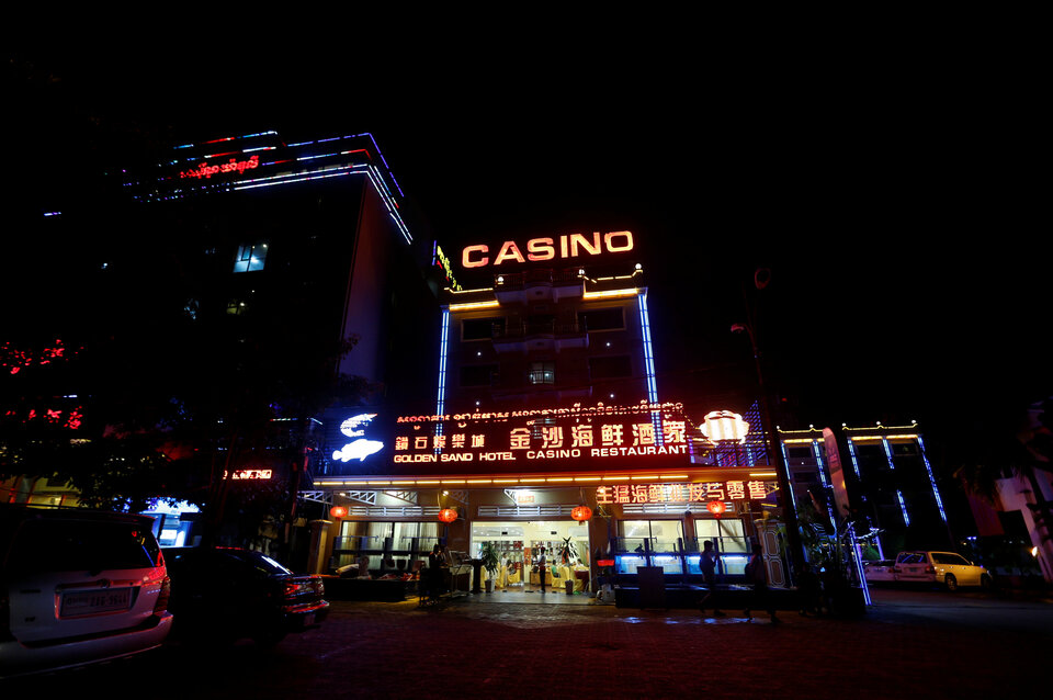 A Chinese Restaurant, hotel and casino at Preah Sihanoukville in Cambodia on Sept. 27, 2017. (Reuters Photo/Samrang Pring)