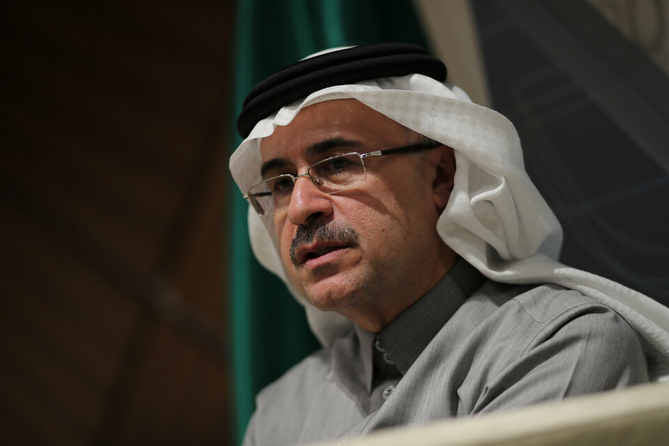 Saudi Aramco chief executive Amin Nasser speaks during an interview with Reuters in Dhahran, Saudi Arabia, Wednesday (13/12). (Reuters Photo/Hamad I Mohammed)