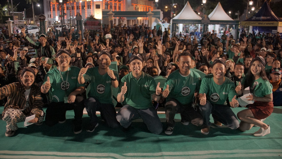 Ride-hailing app Grab held a 'Grab for Partners' event at the General Strike Monument in Yogyakarta located in the heart of the city on Sunday (17/12). (Photo courtesy of Grab Indonesia)