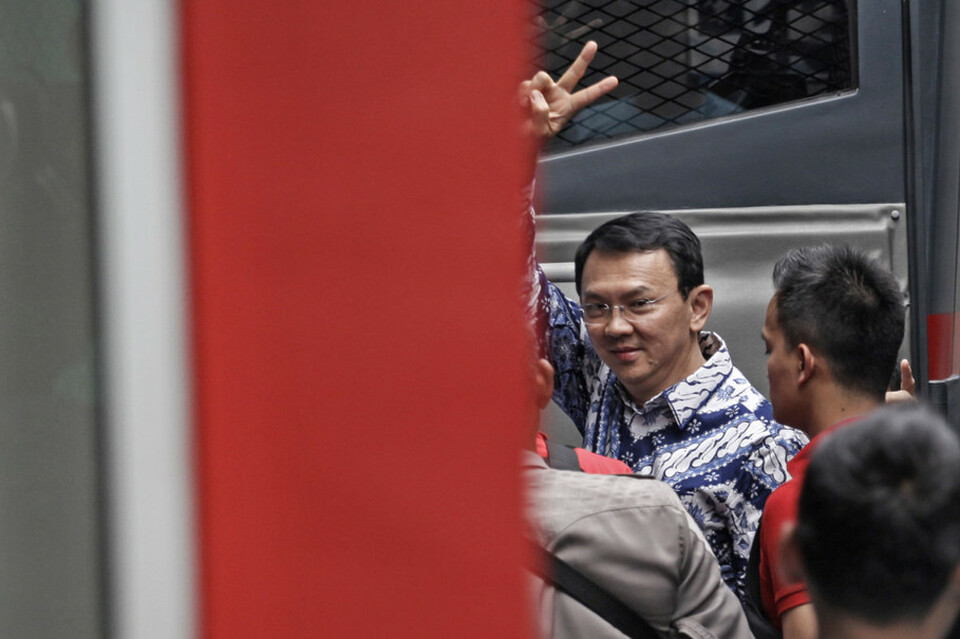 Former Jakarta Governor Basuki 'Ahok' Tjahaja Purnama received a two-month sentence reduction for good behavior, as part of Indonesia's Independence Day celebrations on Friday (17/08). (Antara Photo/Ubaidillah)