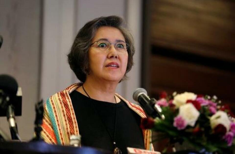 UN Special Rapporteur on Human Rights Situation in Myanmar Yanghee Lee speaks during a news conference in Yangon, Myanmar July 21, 2017. (Reuters Photo/Soe Zeya Tun)
