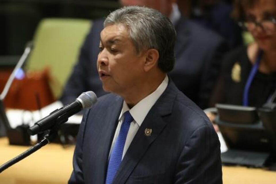 Deputy Prime Minister Ahmad Zahid Hamidi of Malaysia speaks during a high-level meeting on addressing large movements of refugees and migrants at the United Nations General Assembly in Manhattan, New York, US, September 19, 2016. (Reuters Photo/Carlo Allegri)