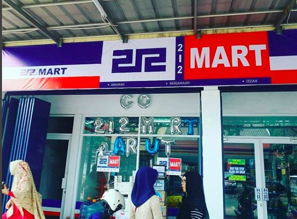 The newly-opened 212Mart in Garut, West Java, on March 14. (Photo courtesy 212Mart instagram)