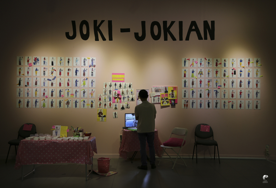 Putri Ayu Lestari's 'Joki-Jokian' exposes how skills don't count when it comes to earning money in Jakarta. (Photo courtesy of National Gallery of Indonesia)
