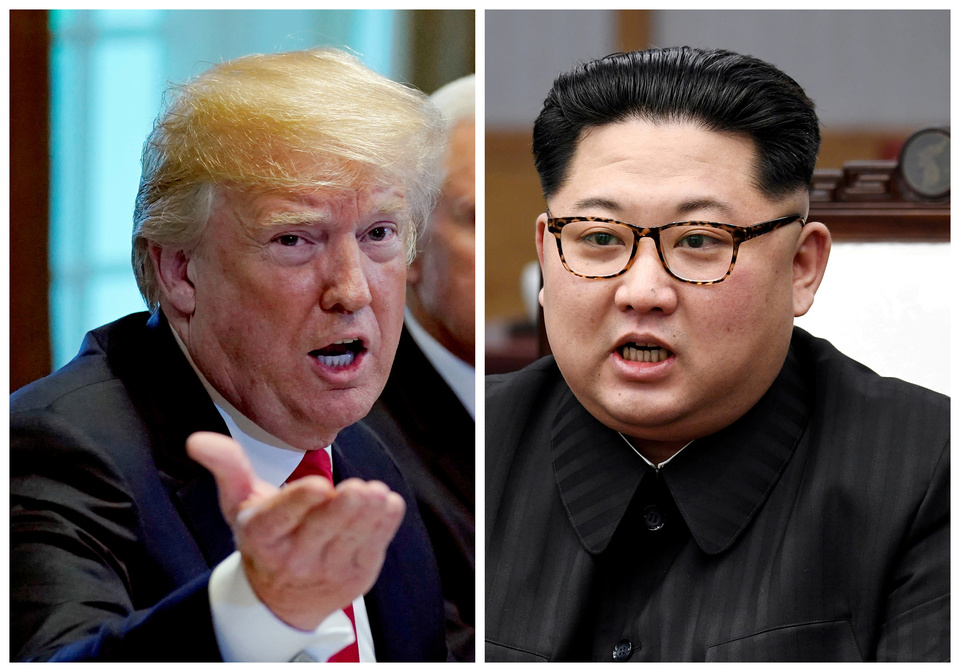 Preparations for a summit between United States President Donald Trump and North Korean leader Kim Jong-un are going well, and the two are tentatively scheduled to meet at 9 a.m. Singapore time on June 12, the White House said on Monday (04/06). (Reuters Photos/Kevin Lamarque and Korea Summit Press Pool)
