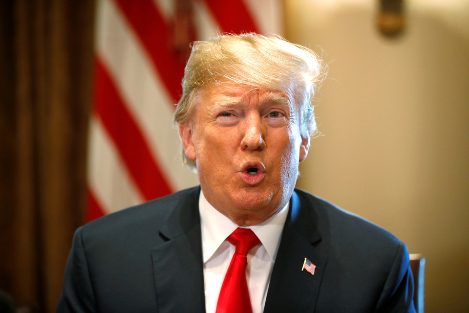 US President Donald Trump said on Thursday (21/06) North Korea was blowing up four of its big test sites and that a process of 'total denuclearization.' (Reuters Photo/Leah Millis)