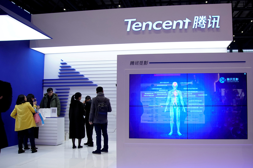 Indonesian diversified conglomerate Lippo Group has invested Rp 628 billion ($45 million) in Chinese internet giant Tencent. (Reuters Photo/Aly Song)