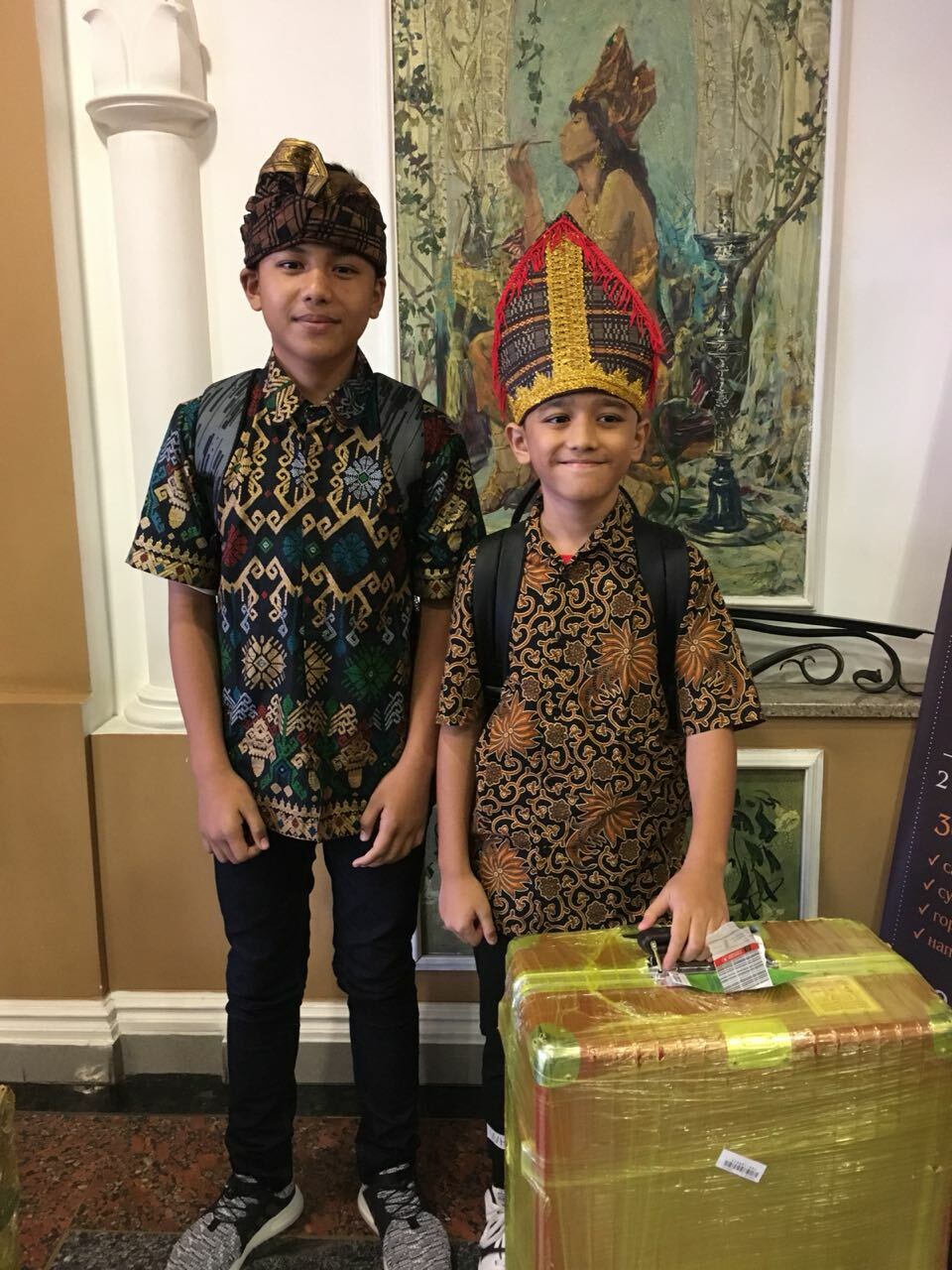 Muhammad Raffa Yasin and Alfonso Hutabarat arrived in Moscow on Friday (08/06) to represent Indonesia at Football for Friendship, an international children's social program supported by Russian energy giant Gazprom and world football governing body FIFA. (Photo courtesy of Gazprom)