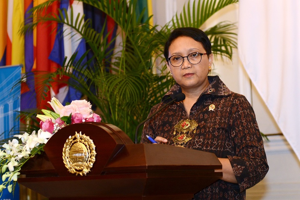 Foreign Minister Retno Marsudi voiced concern that the law may make a two-state solution to the Israeli-Palestinian conflict impossible. (Photo courtesy of the  Foreign Ministry)