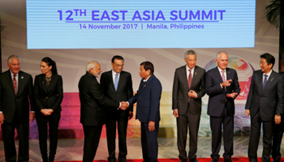 Leaders gather for the 12th East Asia Summit in Manila in November last year. (Reuters Photo/Bullit Marquez)